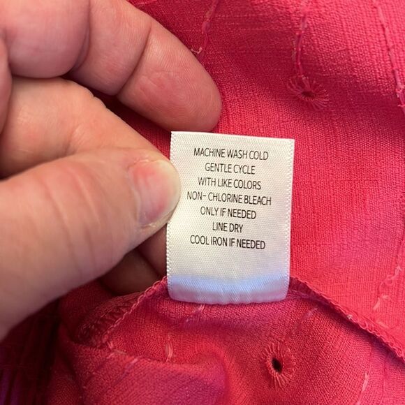 COPY - The General Good hot pink eyelet sleeveless blouse Size XL NWOT - Picture 10 of 10